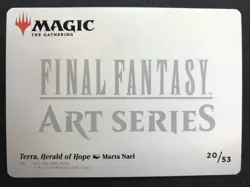 MTG FINAL FANTASY #20 Terra, Herald of Hope ART CARD (Gold-Stamped Signature) NM - Image 2