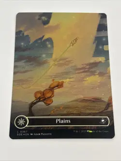 Plains (0367) (Borderless) (Galaxy Foil) - Edge of Eternities (EOE) - Image 2