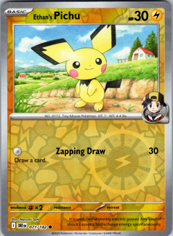 Ethan’s Pichu Reverse Holo 071/182 SV10: Destined Rivals Common - NM - Image 1