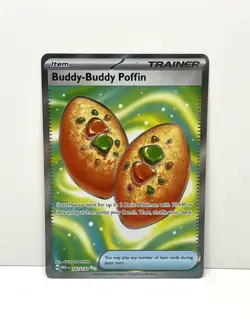 Pokemon TCG Buddy-Buddy Poffin 167/132 Me01: Mega Evolution Full Art Holo NM - Image 1