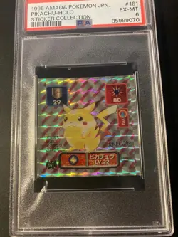 PSA 6 pikachu holo sticker collection japanese 1999 Pokemon - Image 1