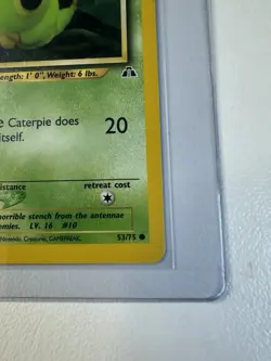 Caterpie 1st Edition 53/75 Neo Discovery WOTC Vintage Pokemon - Image 5