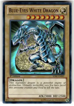 Yugioh: Blue-Eyes White Dragon - SDBE-EN001 - Ultra Rare - 1st Edition - NM - Image 1