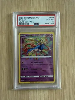 Pokemon TCG Zacian Vivid Voltage Holo Card 082/185 PSA 10 Gem Mint - Image 1
