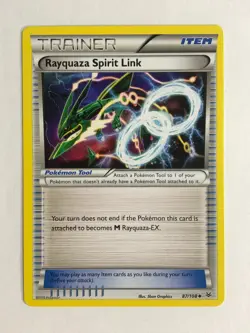 Pokemon Card Roaring Skies Rayquaza Spirit Link 87/108 Near Mint - Image 1