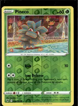 Pokemon Pineco 008/185 Vivid Voltage Reverse Holo Common 2 Card Lot - Image 1