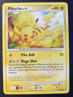 Pikachu 71/99 Platinum Arceus Common Pokemon Card Near Mint - Image 1