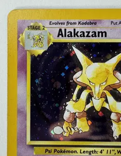 Pokemon Alakazam Base Set 2 Holo Unlimited Rare Card 1/130 LP Vintage - Image 4