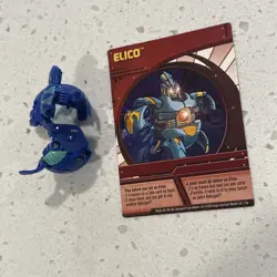 Bakugan Aquos Elico Battle Brawlers 680G RARE W/ Card - Image 2