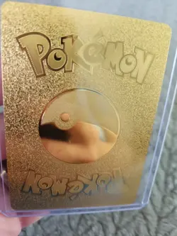 I Choose You! Pikachu Gold Foil Fan Art Vinyl Textured Collector Pokemon Card - Image 3
