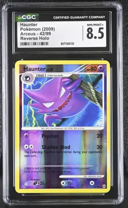 CGC 8.5 Haunter 2009 Arceus 42/99 Reverse Holo Pokemon Card - Image 1