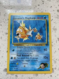 Giovanni's Magikarp Pokemon Trading Card Gym Challenge 1999 73/132 Unplayed - Image 1