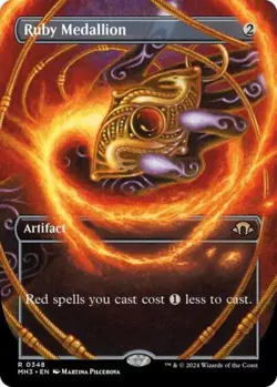 ~ Ruby Medallion (Borderless) ~ NM ~ Modern Horizons 3 ~ MTG ~ - Image 1