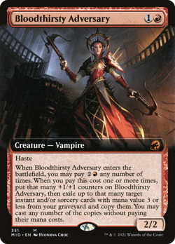 Bloodthirsty Adversary Innistrad: Midnight Hunt Near Mint Foil - Image 1