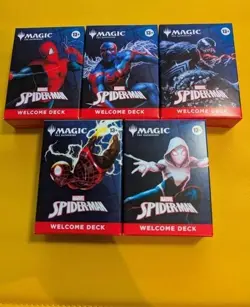 MTG Spiderman Welcome Deck Set of 5 Decks -Venom, Eddie Brock & many hot cards!! - Image 1