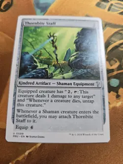 Thornbite Staff NM #99 MTG Mystery Booster 2 (White Border Frame) - Image 1