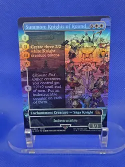 Magic the Gathering Final Fantasy Summon: Knights of Round Borderless Foil NM - Image 1