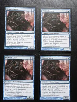 Blighted Agent X 4 - new phyrexia - Magic The Gathering - Image 1