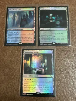 MTG Murders Karlov Manor Surveil Lands Foil Rare Lot Mortuary Falls Archives New - Image 1