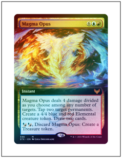 1x Magma Opus, Extended Art Foil, Strixhaven, Magic MTG NM - Image 1