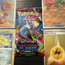 Pokemon Phantasmal Flames Booster Pack -Charizard Art FACTORY SEALED + 4 Cards - Image 2