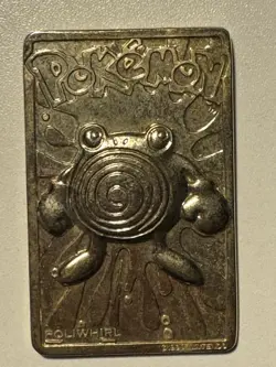 Pokemon Poliwhirl Trading Card 1999 Burger King Limited Edition, Gold Plated - Image 1