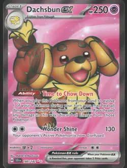 Dachsbun ex 160/142 Ultra Rare Pokemon TCG SV07: Stellar Crown NM - Image 1