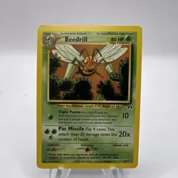 Pokemon Beedrill 18/75 WotC Neo Discovery Unlimited Regular Rare LP - Image 1