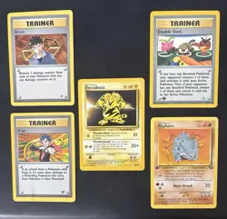 Vintage Pokemon Lot Of 5. Non-Holo Rares, 1st Editions. Gym Heroes, Neo, Base - Image 1