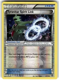 Pokemon TCG Tyranitar Spirit Link Ancient Origins 81/98 Reverse Holo - Image 1