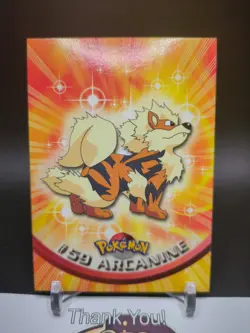1999 Topps Pokemon TV Animation ARCANINE #59 Red Label (Non Holo) #59 - Image 1