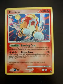 Entei LV.43 Cracked Ice Holo Pokemon TCG Card 4/132 Secret Wonders NM - Image 1