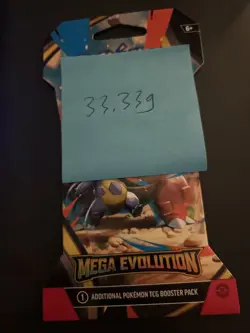 (VERY HEAVY) 33.33g Pokemon TCG Mega Evolution Sleeved Booster Pack (SEALED)✅ - Image 4