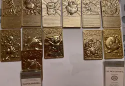VINTAGE 1999 Burger King/Nintendo Pokemon 23K Gold Plated Trading Card Set of 6 - Image 1