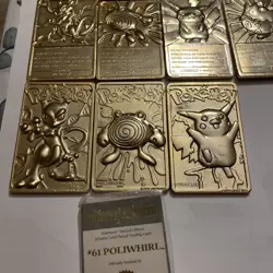 VINTAGE 1999 Burger King/Nintendo Pokemon 23K Gold Plated Trading Card Set of 6 - Image 2