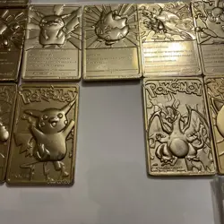 VINTAGE 1999 Burger King/Nintendo Pokemon 23K Gold Plated Trading Card Set of 6 - Image 3