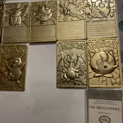 VINTAGE 1999 Burger King/Nintendo Pokemon 23K Gold Plated Trading Card Set of 6 - Image 4