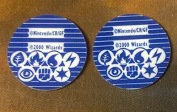 2 VINTAGE 2000 WIZARDS NINTENDO PIKACHU POKEMON COIN WOTC TCG GOLDEN TOKEN.@@@@@ - Image 2