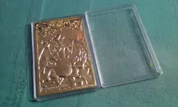 23K Gold Plated CHARIZARD Trading Card 1999 Burger King Pokemon in Plastic Case - Image 2