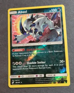 Absol 88/181 Sm-Sun & Moon Team Up Reverse Holo Pokemon Card Lightly Played - Image 1