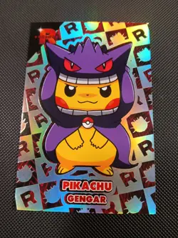Pikachu Poncho Gengar Silver Rainbow Holo Team Rocket Database Peru Pokemon - Image 1