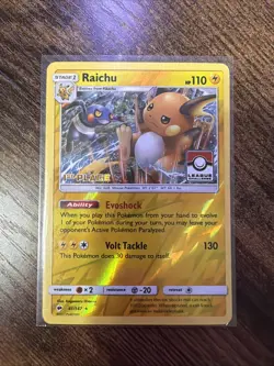 Raichu 41/147 1st Place League Promo Card League Challenge Pokemon NM - Image 1