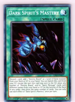 Dark Spirit's Mastery Common 1st Edition LDS3-EN017 LP - Image 1