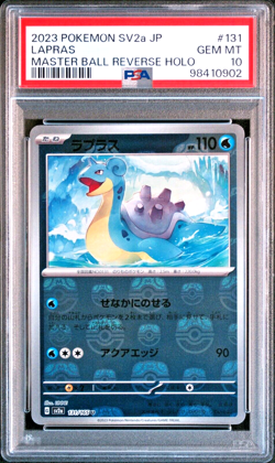 PSA 10 Lapras Master Ball Reverse Holo 151 sv2a 131/165 Japanese Pokemon Card - Image 1