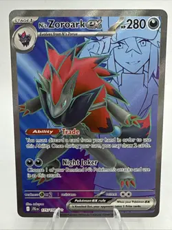 Pokemon TCG N's Zoroark EX Holo Ultra Rare Card 175/159 Sv09: Journey Together - Image 1
