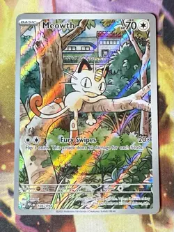 Meowth 106/094 Phantasmal Flames Illustration Rare IR NM EN Pokemon Card TCG - Image 1