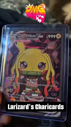 Nezuko Pikachu | Radiant Cosplay Pikachu Pokemon Cards | #8 | Read Description - Image 3