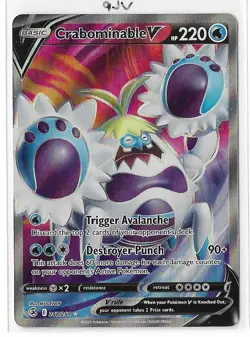 Crabominable V - 248/264 - Pokemon Fusion Strike Sword & Shield Full Art Card NM - Image 1