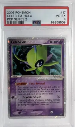 CELEBI EX Holo 17 2005 Pokemon Card Pop Series 2 PSA 4 - Image 1