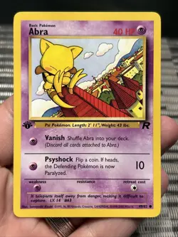 1st Edition Abra Team Rocket 49/82 Pokemon Card 1999-2000 WOTC- NM - Image 1